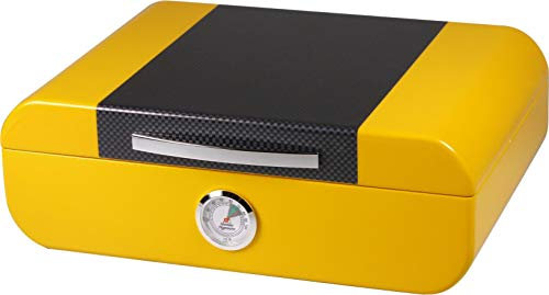HUMIDORO Humidor für 25 Zigarren Abgerundete Seiten - Klavierlack
