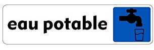 Aufkleber, selbstklebend, Warnschild für Türschild, Trinkwasser