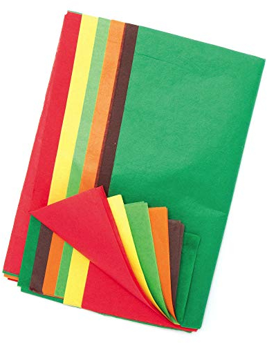 Baker Ross AX157 Herbst-Seidenpapier, 24 Stück, perfekt für alle Kunst- und Handwerksprojekte, ideal für Klassenzimmer Arbeit und Heimaktivitäten