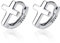 925 Sterling Silber Kreuz Creolen für Damen Mädchen Kleine Ohrringe Huggie Creolen Knorpelohrringe Tragus Piercing Ohrschmuck