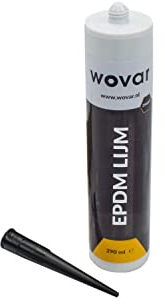 Wovar Colle EPDM Mastic Noir Professionnel - Tube de 290 ml