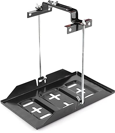 Auto-Batteriehalter Verstellbare Autobatterie Halterung Universal Batteriefach aus Metall Mit Einstellbarer Metall klemme Auto Batterie Niederhalter Halterungssatz Akku-Halterung Fachhalterung (27cm)
