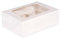 Anniversary House Cupcake Box with Window and Removable 6 Hole Insert, White, Strong, Sturdy, 1 Pack, Easy Pop-up Assembly, 7.5 x 16 x 23 CM, J153