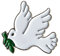 Miniblings Friedenstaube Brosche Vogel Pin Taube Tier Friede Peace Anstecker emailliert Zweig - Origineller Modeschmuck I Anstecknadel Button Pins