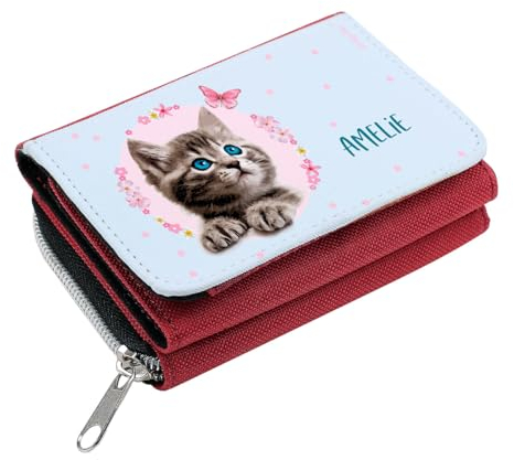 Striefchen® Kindergeldbörse für Mädchen mit Katze und Wunschname
