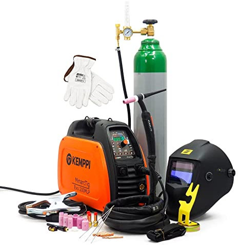 Kemppi MinarcTig EVO 200MLP Pulse DC WIG 200Amp - Máquina de soldadura (acero inoxidable, 449 x 210 x 358), Naranja