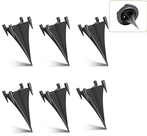 6 Set Ersatzpfähle für Solar Bodenleuchte, Verstärkter Kunststoff Erdspieße, Ersatzteile für Solar Wege Scheibe Licht und Garten Glaskugel Outdoor