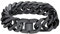 Bandmax Herren Armband Edelstahl Panzerarmband 17mm Schwarz Panzerkette Armbänder Männer Cuban Link Chain Bracelet Panzerarmreif Punk Schicke Armkette Armschmuck Modeschmuck für Papper