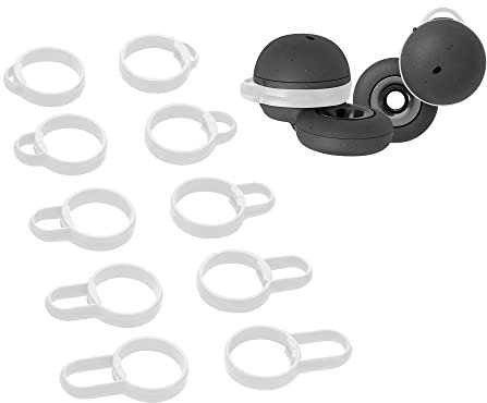 kwmobile 5x Auricolare Ricambio Compatibile con Sony Linkbuds WF-L900 - Anelli Antiscivolo Silicone Cuffie In-Ear bianco - 5 Misure
