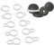 kwmobile 5x Auricolare Ricambio Compatibile con Sony Linkbuds WF-L900 - Anelli Antiscivolo Silicone Cuffie In-Ear bianco - 5 Misure