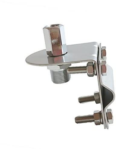 UngSung CB Antenna Mirror Mount with 3/8” x 24 Thread Stud to SO239 Connector Well Made by Stainless Steel (3/8x24 Stud to SO239)