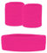 krautwear Damen Mädchen Schweißbänder Stirnband 2 Armbänder Beinstulpen Handschuhe 80er Jahre Set Neon Pink (Schweißbänder Set, pink)
