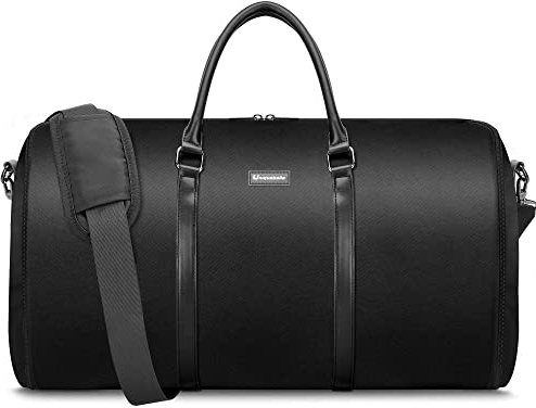 UNIQUEBELLA Borsone da viaggio in fibra, grande, da uomo, con scomparto per scarpe (grigio scuro), Aa-nero, M, Da viaggio