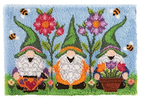 Latch Hook Rug Kits, DIY Latch Hook Rug, Home Carpet Rug Making Canvas Kits, DIY Crochet Kits Embroidery Kits Needlework Crafts for Home Decor, Latch Hook Kits for Beginners Kids Adults, 60 X 40 cm