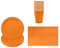 Solid Color Orange Tableware Set Decor,20 Paper Napkins 16 Paper Cups 16 Paper Plates in Orange,Disposable Paper Tableware Birthday Decorations for Him,Her,Men,Women,Adults Party,Kids Party