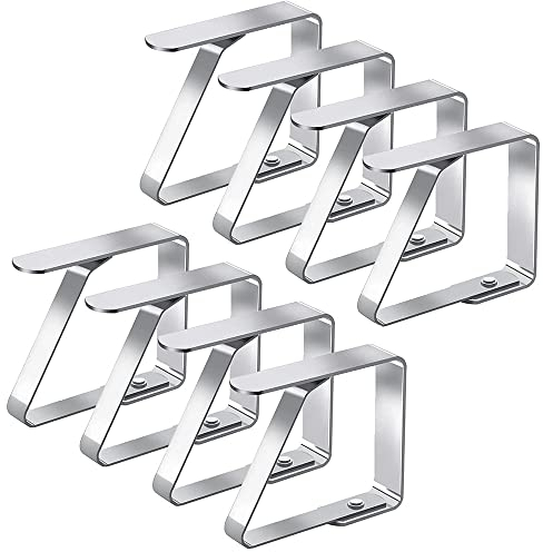 KOMUNJ 8 Stück Draußen Tischtuchklammern Tischdeckenhalter Tischtuch Klein Klemme Clips für Gartentisch,Picknick,Terrasse,Restaurant (5x4cm)