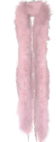 iSpchen 2m flauschige Federn Marabu Federboa einfarbig Fransenborte natürliche Federn Boa Schal Basteln Feder Schal DIY Federfransen Federband zum Kostüm Hochzeit,Party,Heim Dekoration