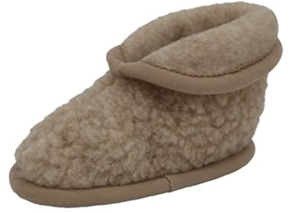 Hollert Hausschuhe für Kinder aus Merinowolle Loui Unisex warme Hüttenschuhe aus Schafwolle bequem kuschelig