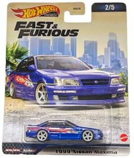 Hot Wheels Fast and Furious DieCast Modellauto 1999 Nissan Maxima – Maßstab 1/64, Länge 7 cm