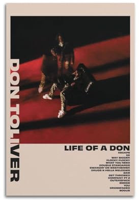 xze Don Toliver Poster Zimmer Dekorative Leinwand Poster Ästhetischer Posterdruck Wandkunst Dekor Poster 30 x 45 cm Unrahmen
