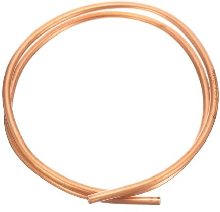 QUARKZMAN Tube en Cuivre 1/4 OD x 3 Pieds 1/64 T Tuyau Flexible de Réfrigération Sans découpe en Métal Creux Souple pour Climatiseurs et Autres Équipements