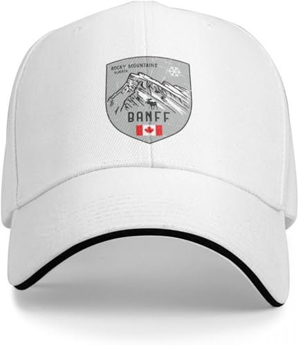 BDJYHACP Baseballkappe Snapback Sonnenhut Banff Männer und Frauen Kanada Emblem Baseball Cap Strand Trucker Hut Männer Frauen