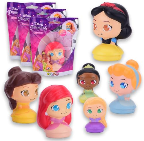 Sbabam Disney Princess Squishy, ​​​​weiche, duftende und langsam aufsteigende Disney-Prinzessinnen, 3 Teile, Spiele für Kinder am Zeitungskiosk, Anti-Stress-Squishy-Spielzeug