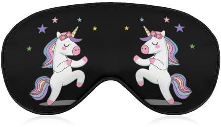 Lustige Einhorn-Schlafmaske mit verstellbarem Riemen, bequeme weiche Augenmaske, Schlafhilfe, lichtblockierende Augenmasken