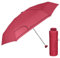 PERLETTI Mini Parapluie Femme Pliant Couleur Unie Rouge - Petit Parapluie Super Compact de Poche Ultra Léger - Ombrelle Dame Ouverture Manuelle Coupe Vent - Diamètre 90 cm (Rouge)