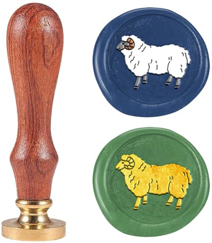 DELORIGIN Siegelstempel Aus Schafwachs 25mm Siegelstempel Personalisiert Wachssiegel Abnehmbarer Siegelstempel Aus Messing Mit Holzgriff Für Umschläge Grußkarten Hochzeitseinladungen