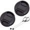 Hugwish bouchon d'objectif Universel Compatible pour Les appareils Photo avec Objectif de 58mm 55mm 52mm, protection objectif, cache objectif, cache appareil photo, bouchon clipsable d'objectif (52mm)