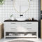 Sufrk Encimera de baño encimera Cocina Madera encimera baño Madera encimera Madera Maciza Madera Maciza tratada Gris Oscuro 160x40x4 cm