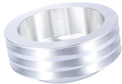 A ABSOPRO Kurbelwellenriemenscheibe Für Chevy Sbc 350 Lange Wasserpumpe | Silberton, Metall, Keilriemen, 3 Rillen, 3 Löcher, 28mm Mittelloch, 7.1x16.7cm (H*T)