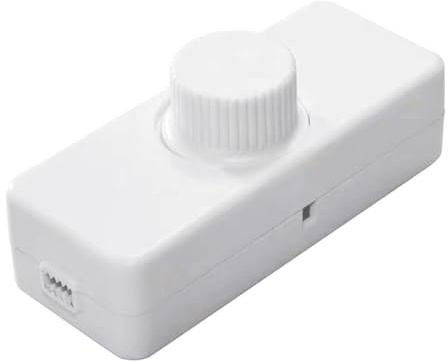 zuousxbs LED-Inline-Dimmschalter, 1-Fach, für Tischlampen, Phasenabschnittsdimmer, Drehschalter zum EIN- und Ausschalten, Schnurdimmer, Lichtschalter