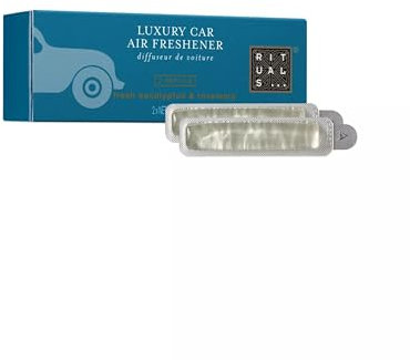 RITUALS Auto Parfüm Refill Hammam Car Air Freshener – 2 Nachfüller für das Auto mit Aroma von Eukalyptus und Rosmarin – Auto Duft Nachfüllpack – 2 x 3 g