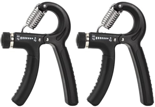KiwiPower 2er Set Handtrainer – Einstellbarer Griffkraft Trainer 5–60 kg – Unterarmtrainer & Fingertrainer für Fitness, Klettern & Rehabilitation