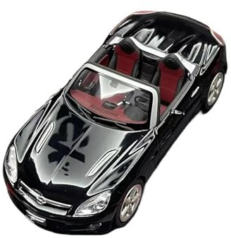 YRXIAO Modellbausatz Auto 1/43 Für Opel Gt Rote Innenausstattung Schwarze Farbe Klassisches Automodell Metallspielzeug Für Roadster-Hobby-Souvenir Für Wohndekorationen