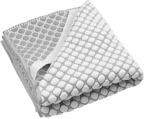 Baby Matratzenauflage 70x140 cm – Oeko-TEX Zertifiziert, atmungsaktiv & weich – 3D-Strick mit Gummizug mit 4 Eckgummis, Weiss/Grau