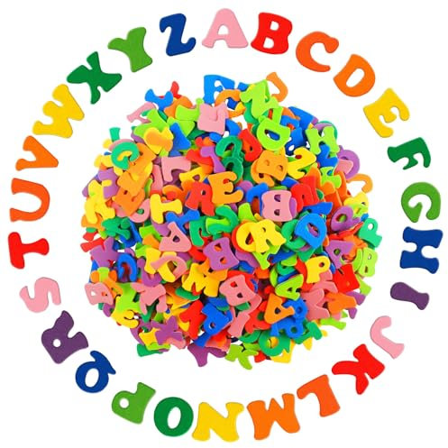 540 Stück Moosgummi Buchstaben, Selbstklebend Schaumstoff Buchstaben Aufkleber, Bunt Buchstaben zum Sticker, für Kartendekoration, Schul, DIY, Basteln, Scrapbooking