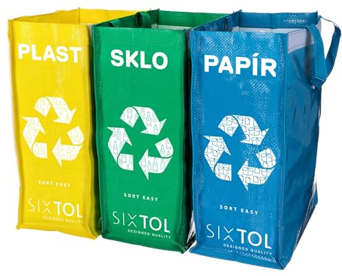 Taschen für Mülltrennung SORT EASY 3 SLIM, 18x30x40 cm, 3 x 22 l, 3 Stk