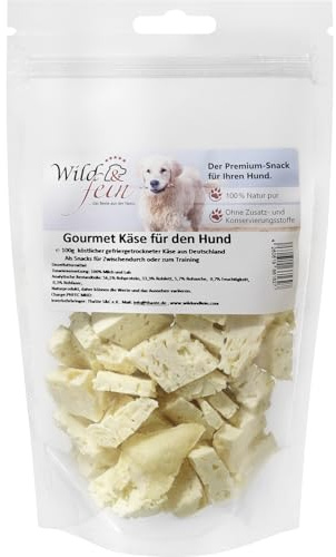 Wild & Fein Gourmet Käsesnack, gefriergetrocknet - 100 g Hundesnack