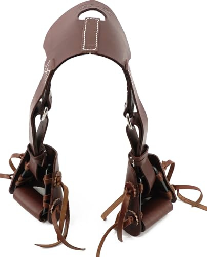 Jeereal Western Leather Buddy Slip-On Horse Steigbügel Kinder Jugend Pony Rodeo Set mit verstärkten Nähten, Edelstahlschnalle