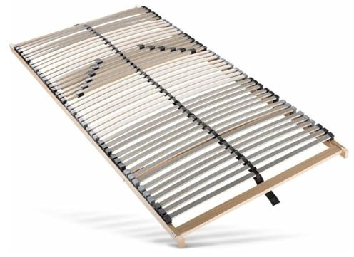 Sleepneo Stabiler Lattenrost 140x200, Lattenrahmen aus Buche, 42 Latten, 7 Komfortzonen, Federholzrahmen Made in Germany, Lattenrost 140 x 200 cm starr, hohe Traglast bis 150Kg
