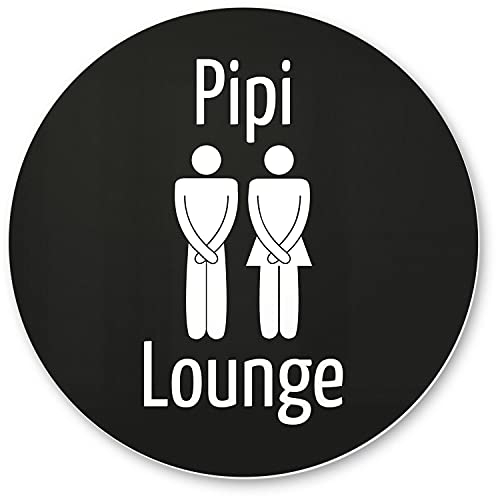 DankeDir! Pipi Lounge Deko WC Schild schwarz 20 x 20 cm Witziges Dekoschild - lustige Wanddeko Türschild Toilette Gäste WC Gästetoilette Besuchertoilette - Kloschild Einladung Gäste