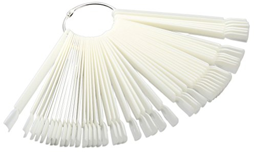 FRCOLOR 50 Stück Transparente Nagel-Display Fanboards Für Nagellack Muster Schablone Übungskarten Professionelle Nageldesign Anzeige