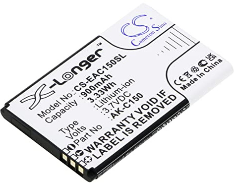 CS-EAC150SL Akku 900mAh Kompatibel mit [Emporia] Telme C150, Telme C151, T200 Ersetzt AK-C150