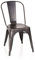 hjh OFFICE 645036 Bistrostuhl VANTAGGIO Comfort Metall Schwarz/Gold im Industry-Design, stapelbar