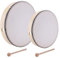 Lawei 2 Stück Handtrommel mit Schlägel 25,5 cm & 20 cm Percussion Trommel für Kinder Rahmen Trommel Tamburin für Party Pädagogisches Spielzeug