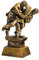 Henecka Judo Kampfsport-Pokal, Resinfigur 2 Judo-Kämpfer, Bronze, mit Wunschgravur, Größe 12 cm