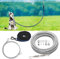 XiaZ Hundeleine für Hunde, 30,5 m, für Hunde bis zu 113,4 kg, Hundeleine für Hof, Camping, Outdoor, mit 2,4 m Nylon-Bungee-Läufer, Kabelschlinge zum Schutz von Bäumen